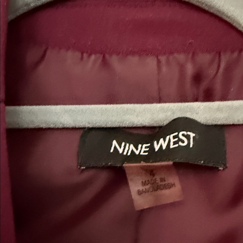 Nine West Rich Burgundy Blazer - Picture 2 of 5